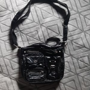 Small leather crossbody bag or on the shoulder